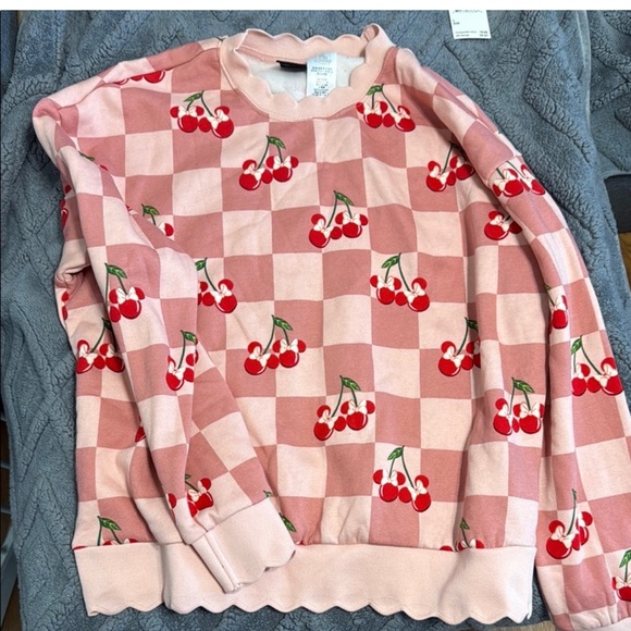 Sweaters - Disney Cherry Patterned Pink Sweater